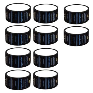 Pack of 10 Self-Adhesive Amazon Printed Prime Packing Cello Tape - 65 Meters in Length - 72mm (3 Inch) Width, BOPP For E-Commerce Box Packing, Black